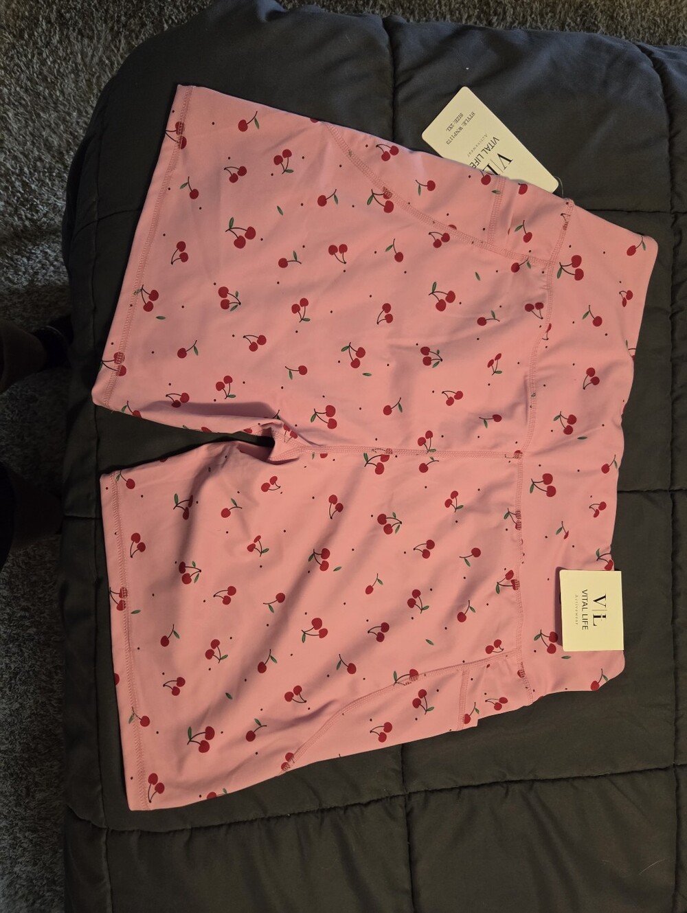 Pink Cherry Print Shorts